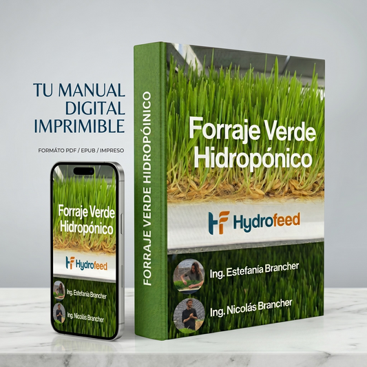 Manual digital  Forraje Verde Hidropónico + Planilla Kit de incio + Calculadora inteligente